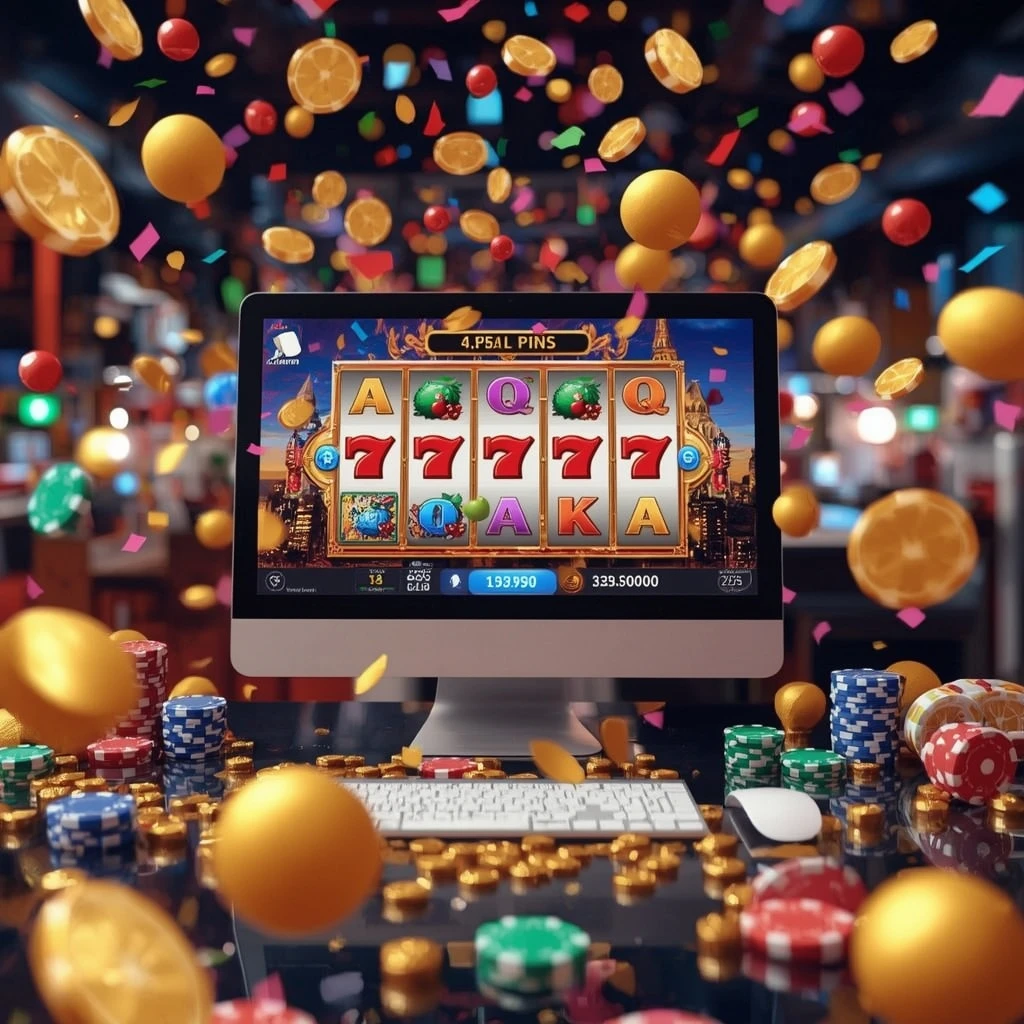 slot machines on the monitor VULKANVEGAS CASINO